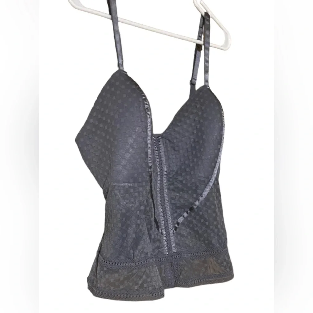 Cacique Intimates Lingerie Gray Corset Top Women’s Plus Size 26/28